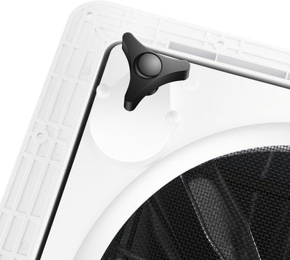 MaxxAir 10 Speed Roof Vent Fan 12V With Thermostat, Rain Sensor, Remote And App Control, 14 In. x 14 In. Reversible Powered Lift