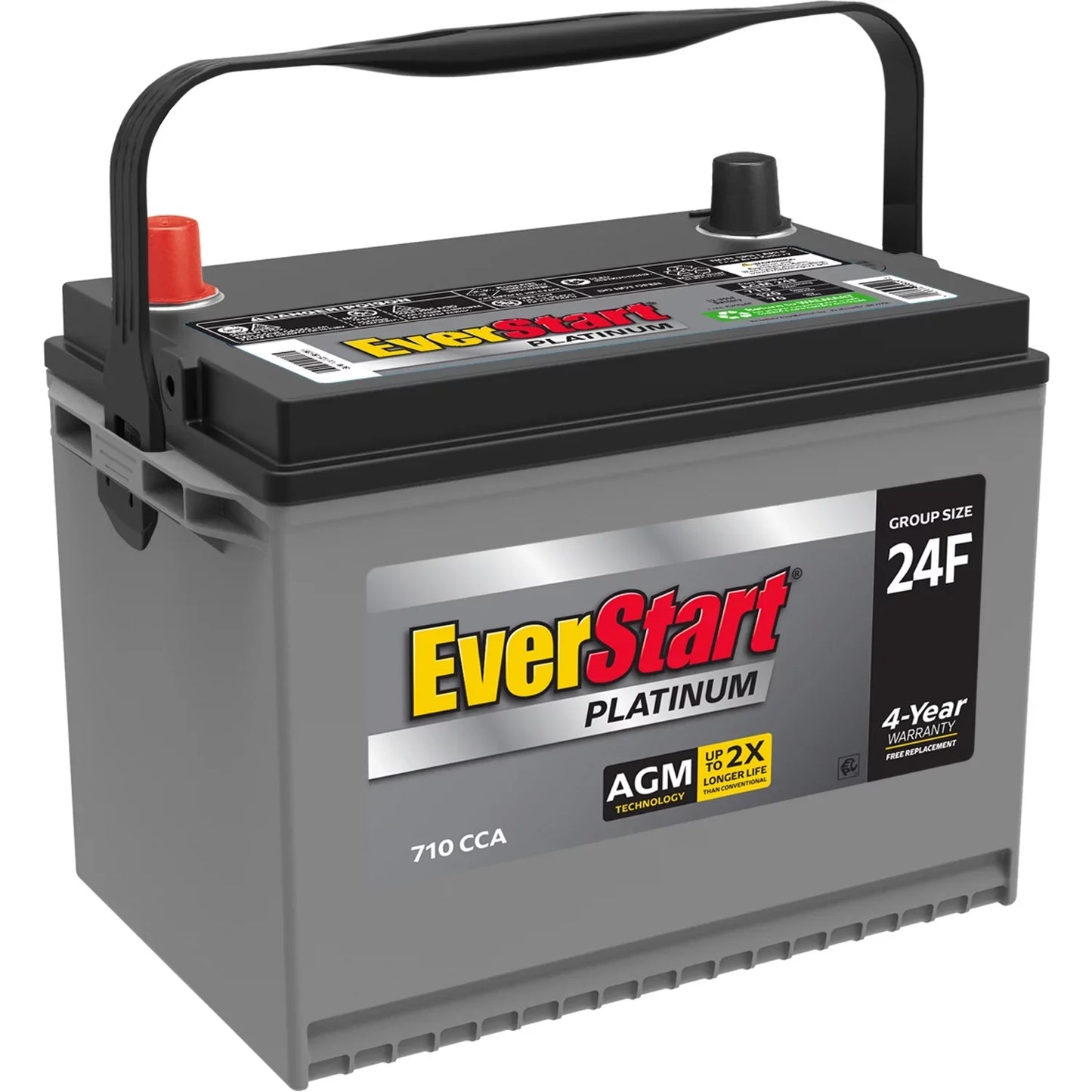 EverStart Platinum AGM Automotive Battery, Group Size 24F 12 Volt, 750 CCA- MadeInUSA