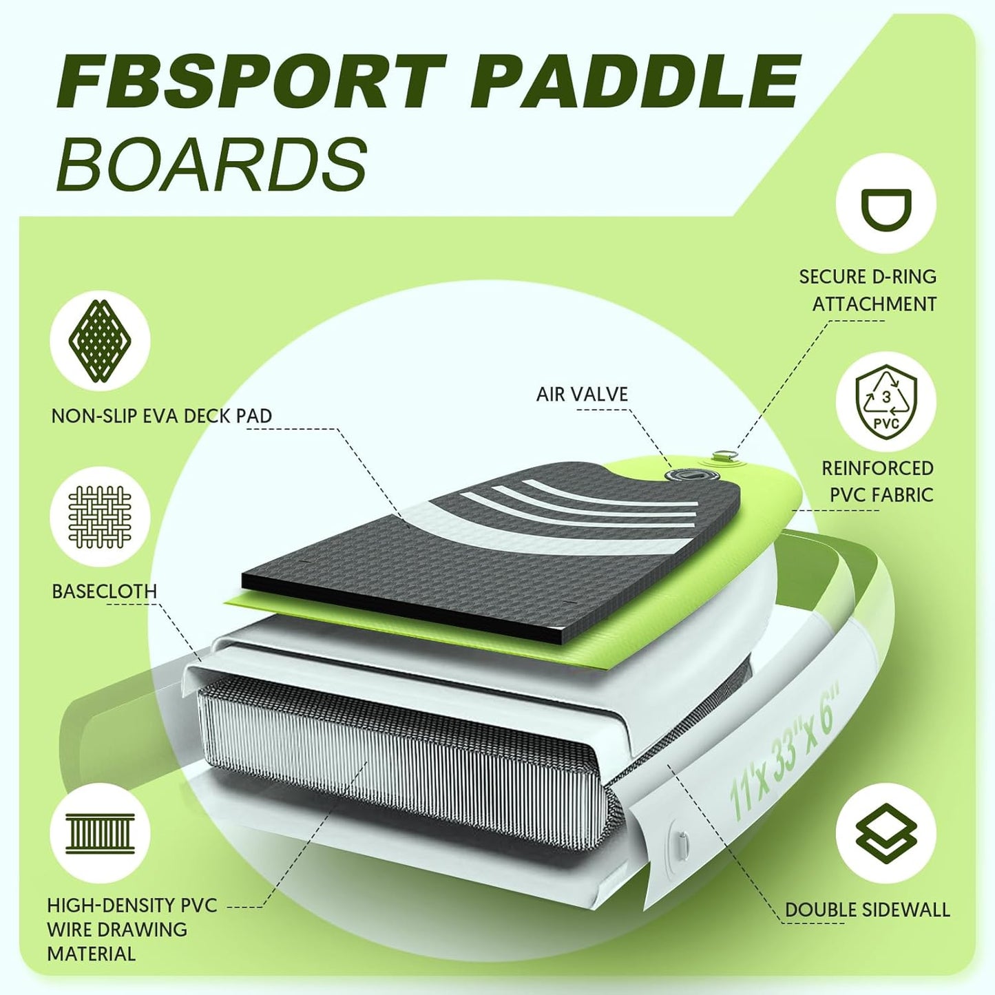 Premium Stand Up Paddle Board Yoga Board With Sup Accessories And Carry Bag