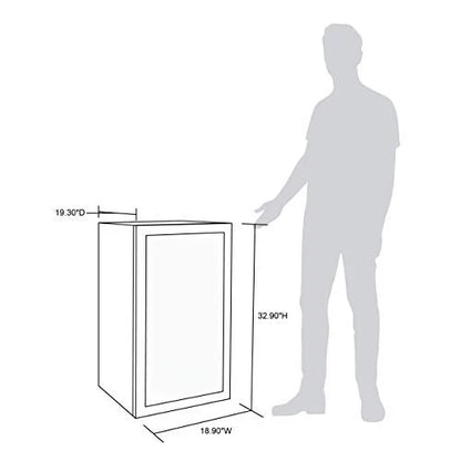 Beverage Refrigerator Cooler, 126 Cans Free Standing With Right Hinge Glass Door