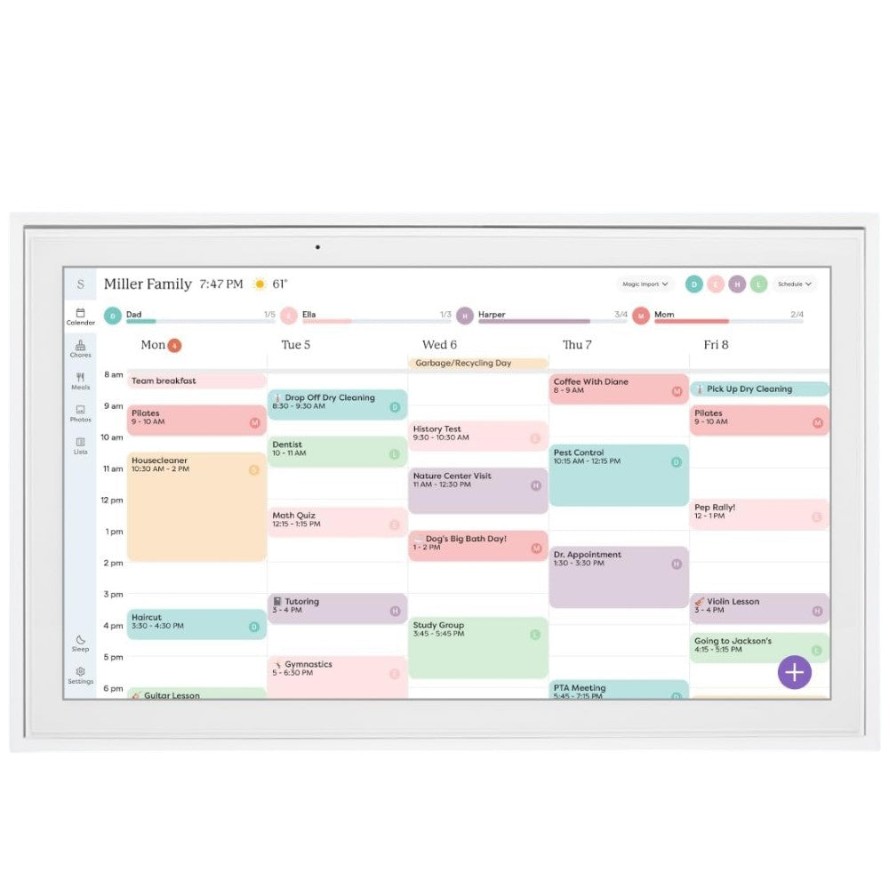 Skylight 15 In. Digital Calendar And Chore Chart, Wall Mount