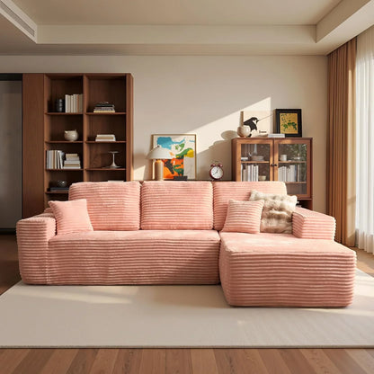 Ovios 104 In. Cloud Sectional Couch With L-Shape Chaise, Modern Modular Sofa With Deep Seat, Upholstered Couches For Living Room Bedroom