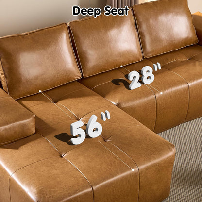 Ovios 104 In. Cloud Sectional Couch With L-Shape Chaise, Modern Modular Sofa With Deep Seat, Upholstered Couches For Living Room Bedroom