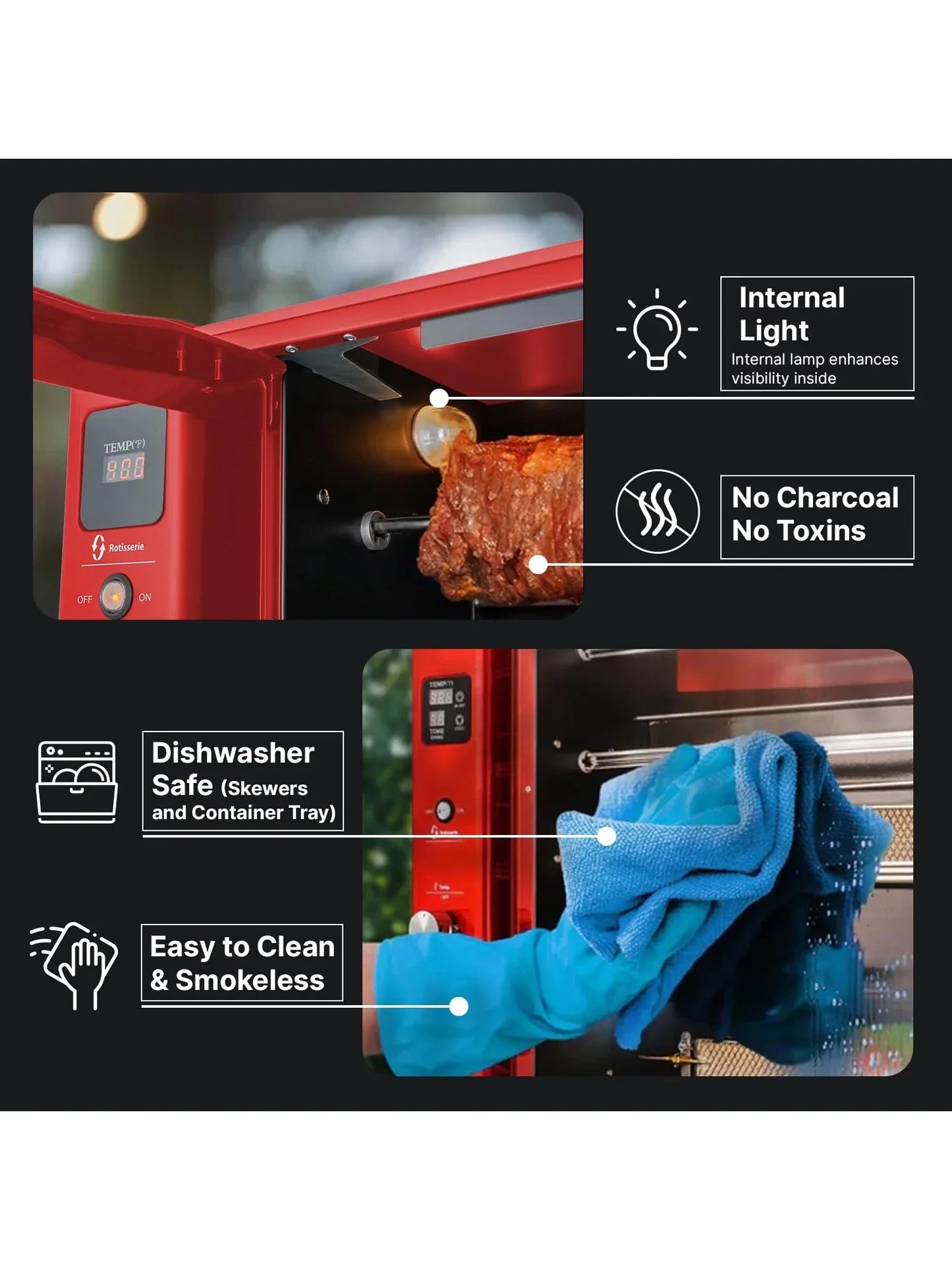 Brazilian Flame Churrasco Gas Rotisserie Oven Grill Roaster With Auto Rotating Skewers For Rotisserie Chicken Brazilian Style Bbq And Churrasco