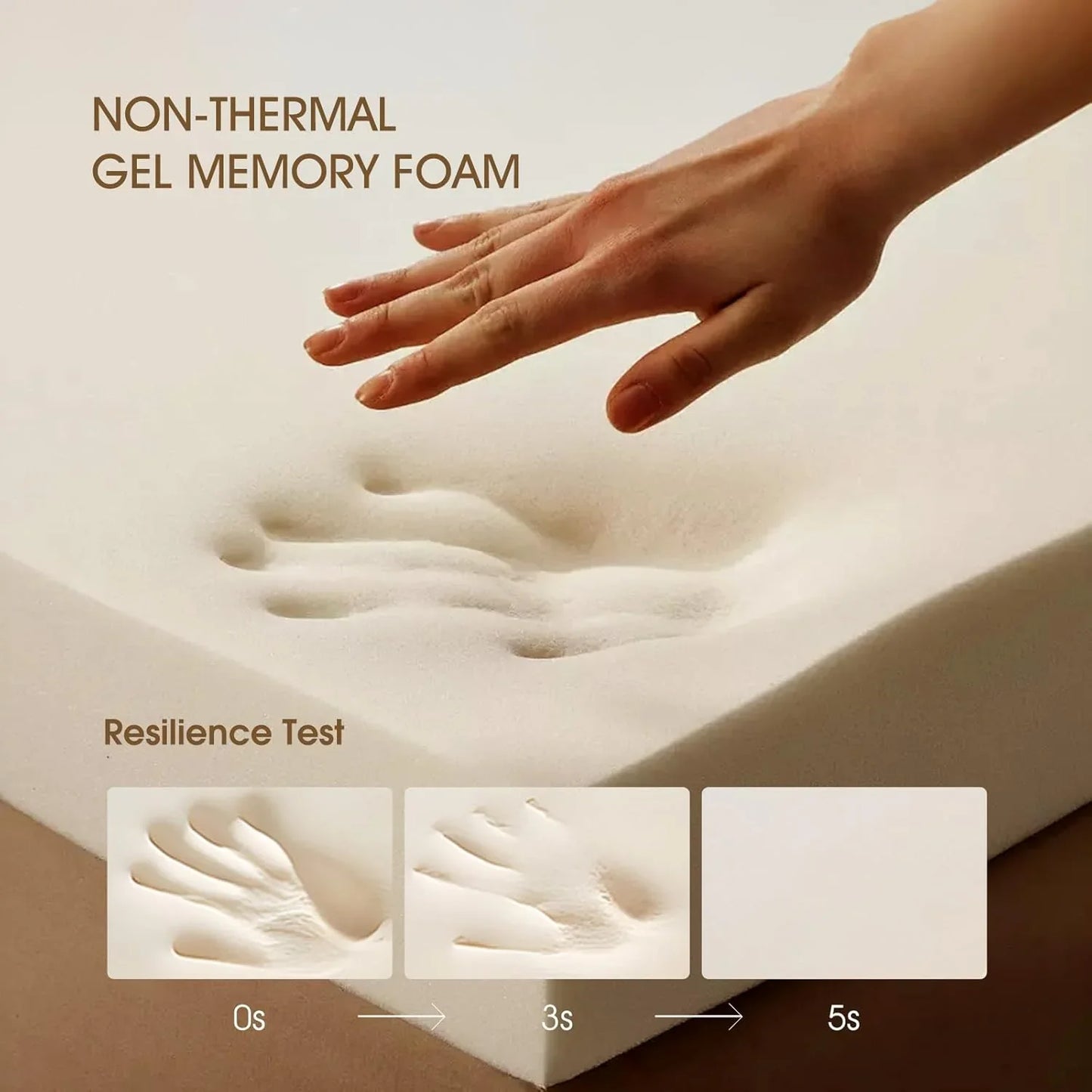 Queen Mattress, 12 In. Cooling Gel Memory Foam Mattress, Cool Sleep, Pressure Relief With Medium Firm Support, Improves Sleep