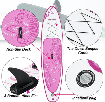 Premium Stand Up Paddle Board Yoga Board With Sup Accessories And Carry Bag