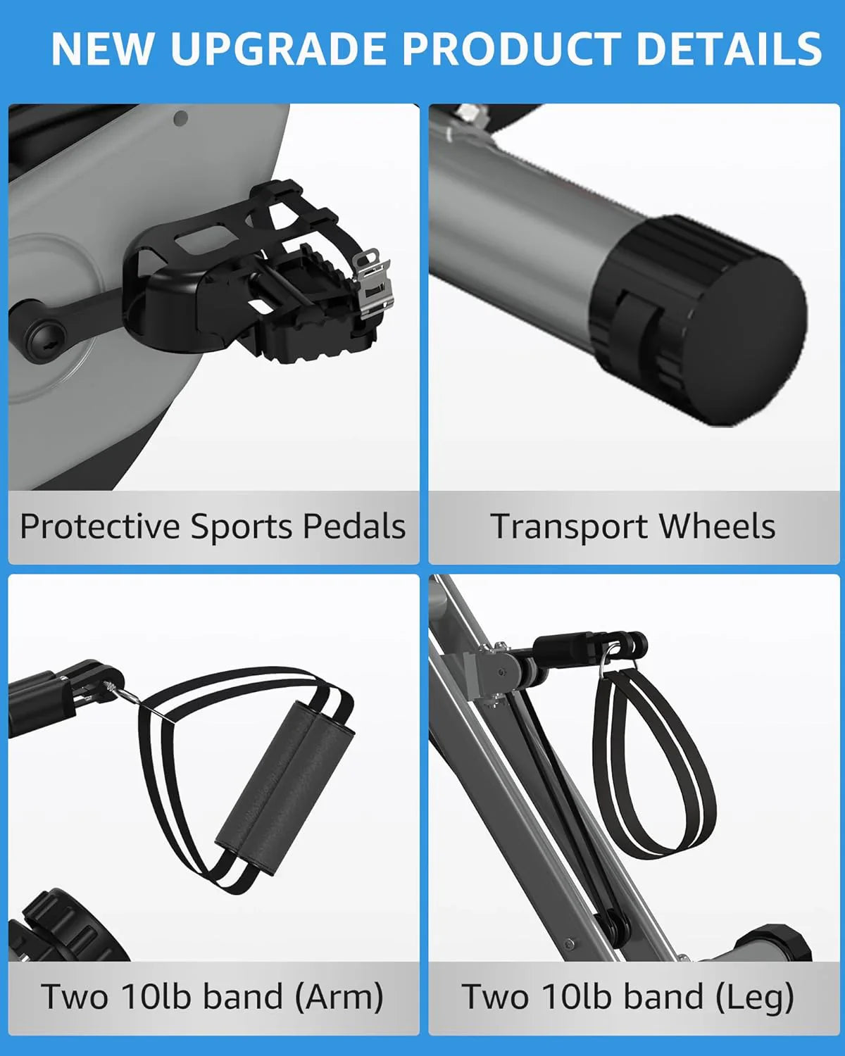 Foldable Exercise Bike Stationary Bikes For Home, 5-in-1 Indoor Workout Bike, Cycling Bike With 16-Level Quiet Magnetic Resistance