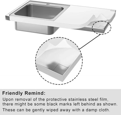 Outdoor Grill Table With Stainless Steel Sink- Metal Grill Cart Kitchen Island