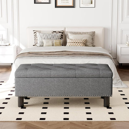 Furniliving Modern Storage Ottoman Bench
