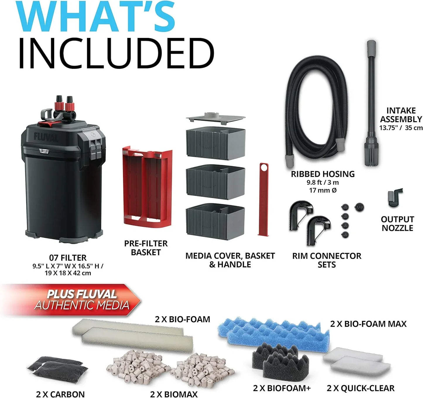 407 Perfomance Canister Filter- For Aquariums Up To 100 Gallons- Aquarium Canister Filter