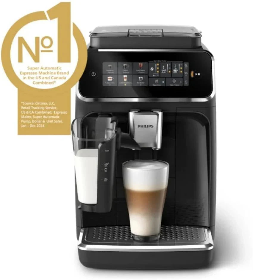 Philips Series 3300 Fully Automatic Espresso Coffee Machine- 6 Hot And Iced Drinks, LatteGo Milk System, 40% Quieter SilentBrew, Ceramic Grinder