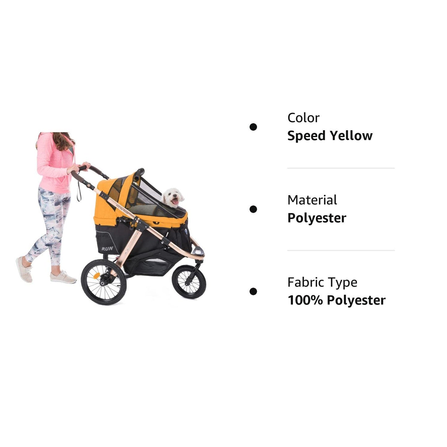 Jogging Sports Stroller With Comfort Rubber Wheels/Zipper-Less Entry/1-Hand Quick Fold/Aluminum Frame For Small/Medium Dogs Cats And Pets, Green Camo