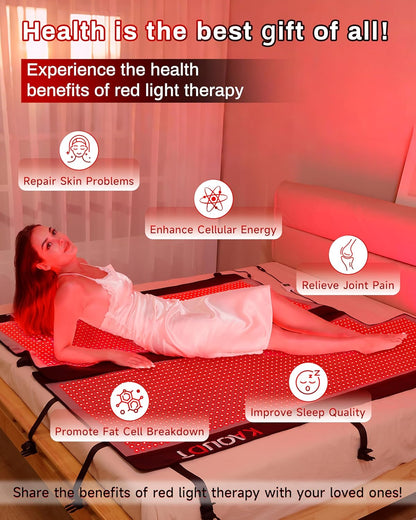 Red Light Therapy Mat, Medical-Grade TPU, 2570 LEDs, 73 In. x 33 In
