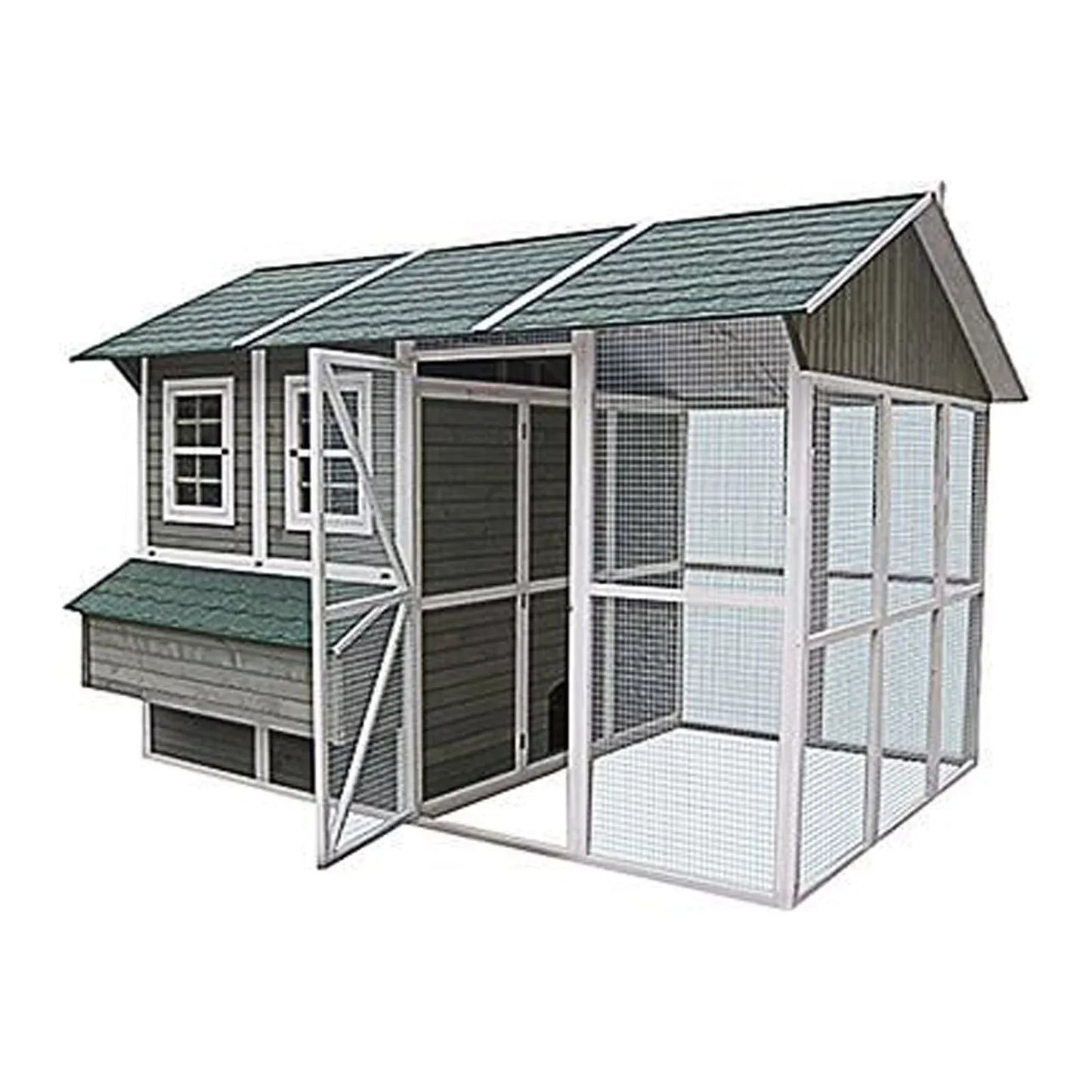 My Backyard Farm DDP-1553 Extreme Chicken Barn Coop, Walk-In, Holds 24 Birds, 140.6 x 108.3 x 96-In.- Quantity 1