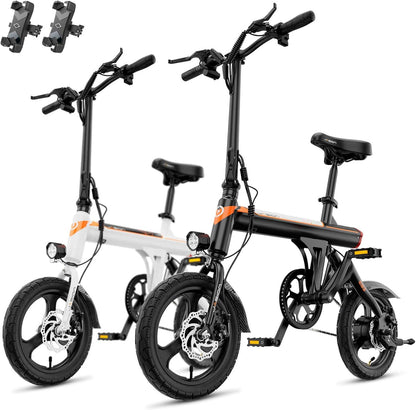 Jasion EB3 Electric Bike Adults 21mph, 500W Peak Motor, 270Wh Battery, Rear Suspension, 3 Levels Assist