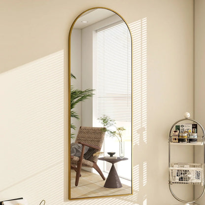 Metal Arch Full Length Mirror Floor Mirror Wall-Mounted