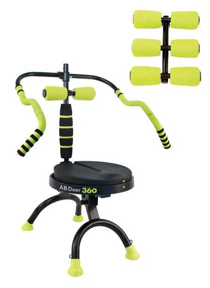 Ab Doer 360 Fitness System With 6 Pack Back Roller Provides An Abdominal And Total Body Workout With Aerobics To Burn Calories And Work Muscles
