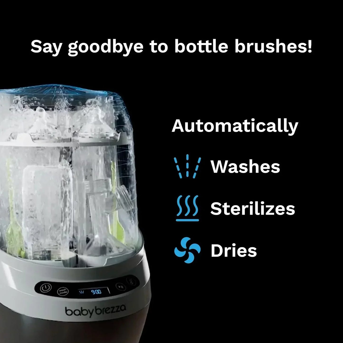 Bottle Washer Pro Baby Bottle Washer Sterilizer Dryer All-in-One Machine Cleans Bottles