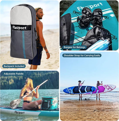 Premium Stand Up Paddle Board Yoga Board With Sup Accessories And Carry Bag