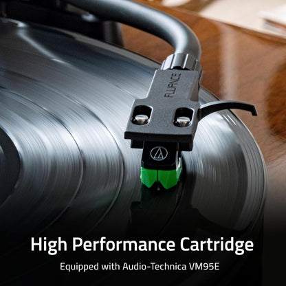 Fluance RT81 Plus Vinyl Turntable, VM95E Cartridge, Walnut
