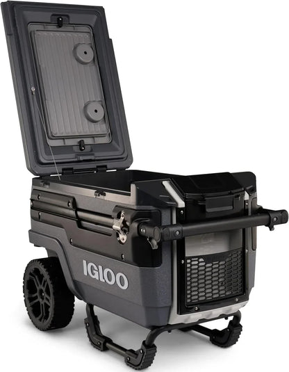 70Qt Wheeled Cooler Insulated Hard Shell Ice Chest