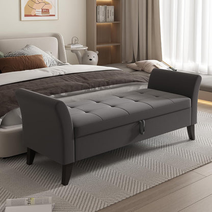 Furniliving Modern Storage Ottoman Bench