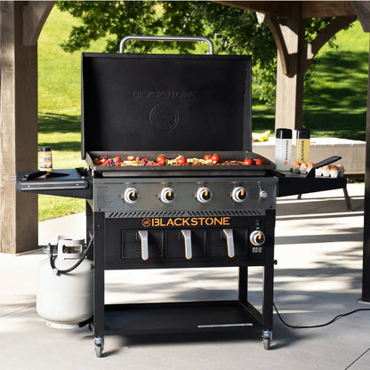 Blackstone 4-Burner 36 In. Propane Griddle With Air Fryer And Hood