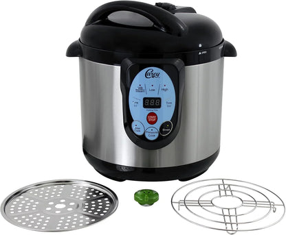 Carey DPC-9SS Smart Electric Pressure Cooker And Canner, Stainless Steel, 9.5 Qt