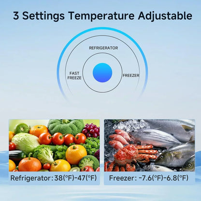 Bangson Upright Freezer 7.0 Cu. Ft. Stand Up Freezer Convertible Upright Freezer/Refrigerator