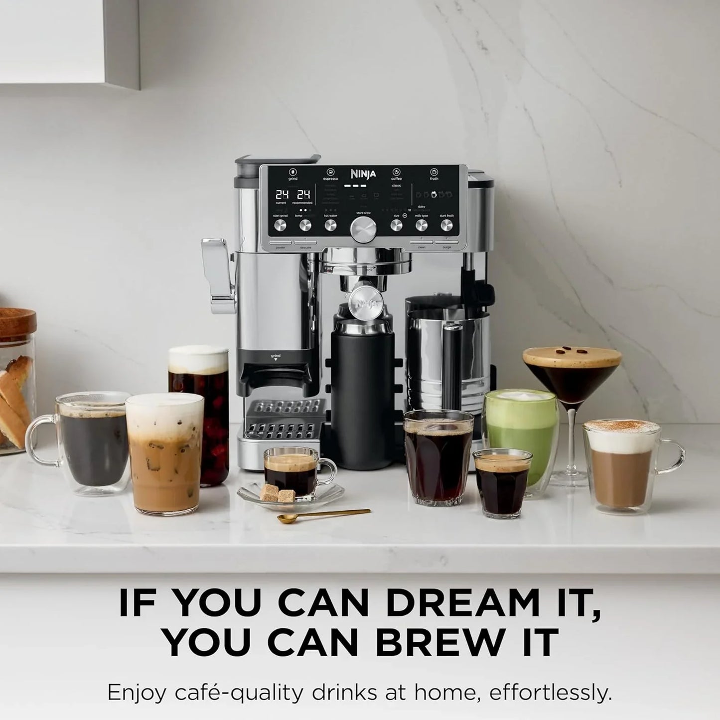 Ninja Luxe Café Pro Series, Espresso Machine, Drip Coffee, Cold Brew
