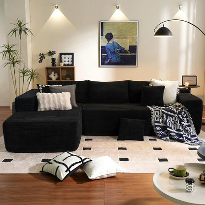 Ovios 104 In. Cloud Sectional Couch With L-Shape Chaise, Modern Modular Sofa With Deep Seat, Upholstered Couches For Living Room Bedroom