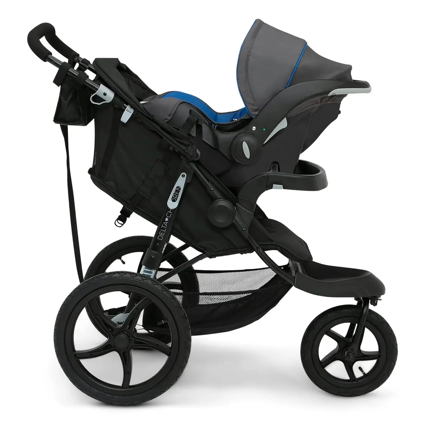 Delta Children Apollo Jogging Stroller Shock Absorbing Frame With Large Canopy Recline
