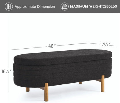 Furniliving Modern Storage Ottoman Bench