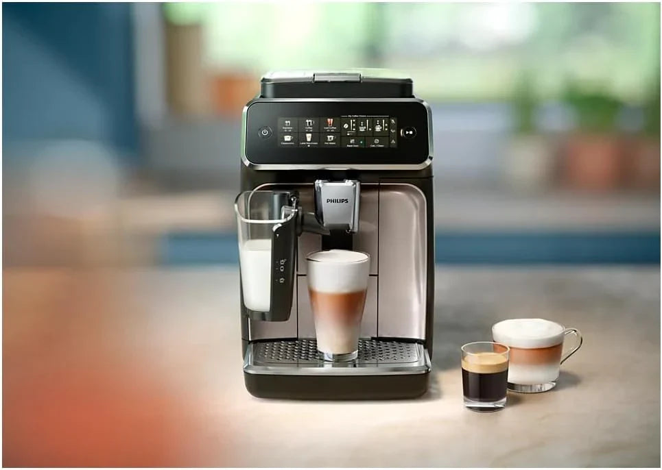 Philips Series 3300 Fully Automatic Espresso Coffee Machine- 6 Hot And Iced Drinks, LatteGo Milk System, 40% Quieter SilentBrew, Ceramic Grinder