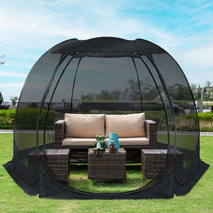 Alvantor Pop Up Screen House Gazebo With Mosquito Netting, Instant UV Resistant Sun Shelter For Patio And Backyard