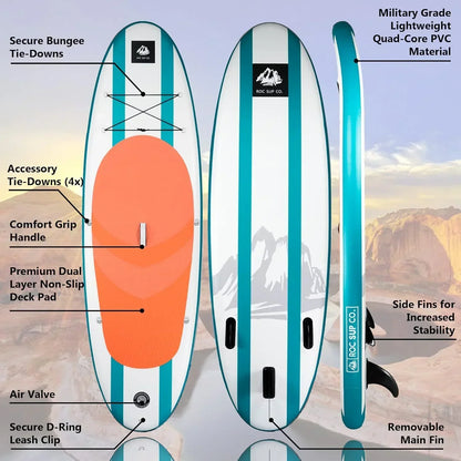 Roc Inflatable Stand-Up Paddle Board Sup Paddle Board Accessories Anti-Slip Comfortable Deck