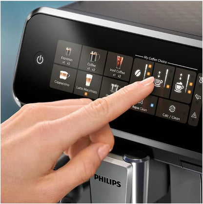 Philips Series 3300 Fully Automatic Espresso Coffee Machine- 6 Hot And Iced Drinks, LatteGo Milk System, 40% Quieter SilentBrew, Ceramic Grinder