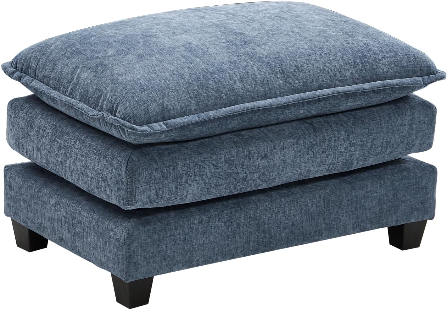 111.4 In. L-Shaped Modern Sofa Modular Cloud Sofa Ottoman 4-Seater Chenille Deep Seat Sofa
