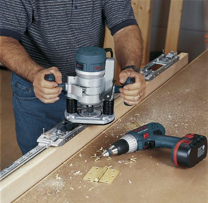 Bosch 1617EVSPK Wood 12 Amp Router Tool Combo Kit- 2.25 Horsepower Plunge Router And Fixed Base With A Variable Speed