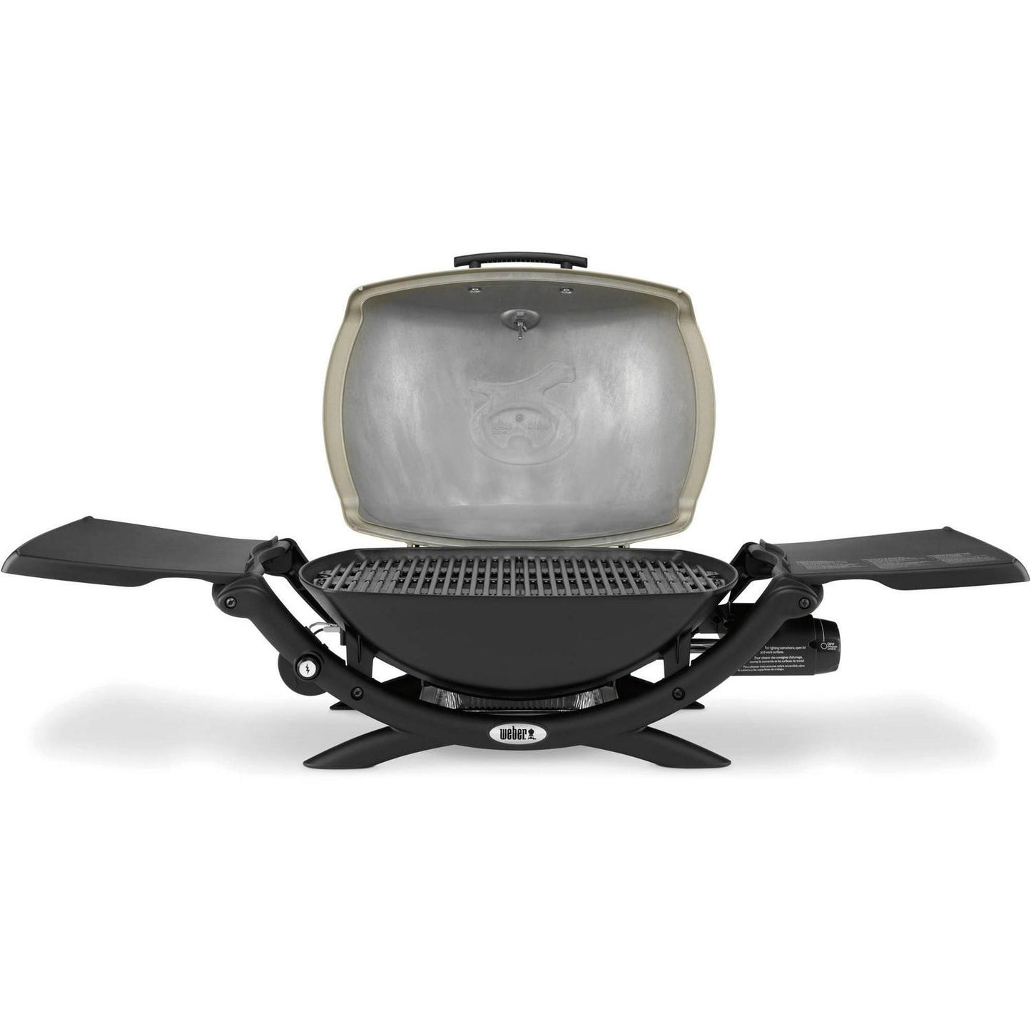 Weber Q 2200 Portable Gas Grill, 1-Burner, Titanium, 12,000 BTU, 280 Sq. In. Cooking Area