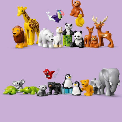 Duplo Wild Animals Of The World 10975 Building Toy Set, 142 Pieces