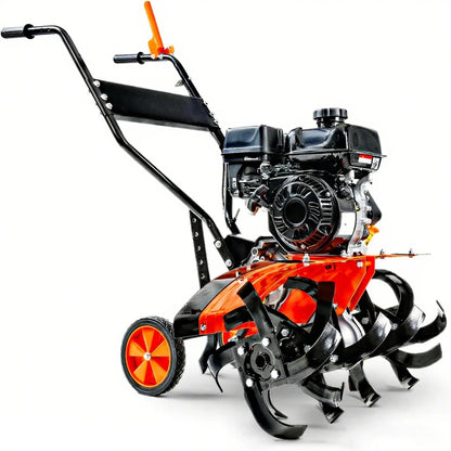 Tiller Cultivator 7HP 209cc Engine, Adjustable Tilling Width And Depth, Heavy-Duty Steel Tines For Garden Soil Prep, Landscaping And Weed Removal