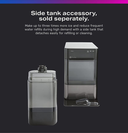 GE Profile Opal 2.0, Countertop Nugget Ice Maker, Ice Machine With WiFi Connectivity, Smart Home Kitchen Essentials, Black Stainless