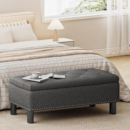 Furniliving Modern Storage Ottoman Bench