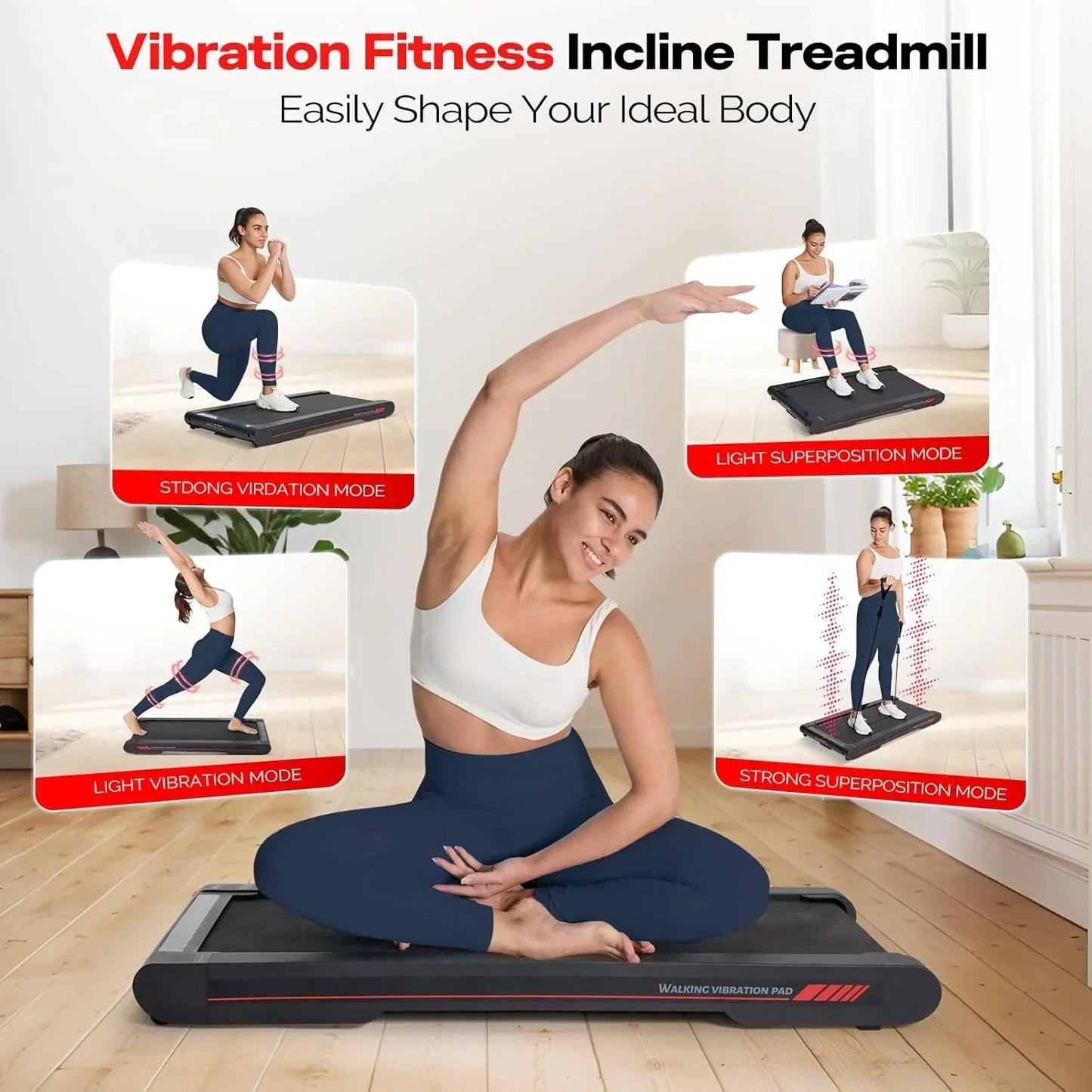Sperax Walking Vibration Pad With App 3-in-1 Under Desk Treadmill Walking Treadmill Pad