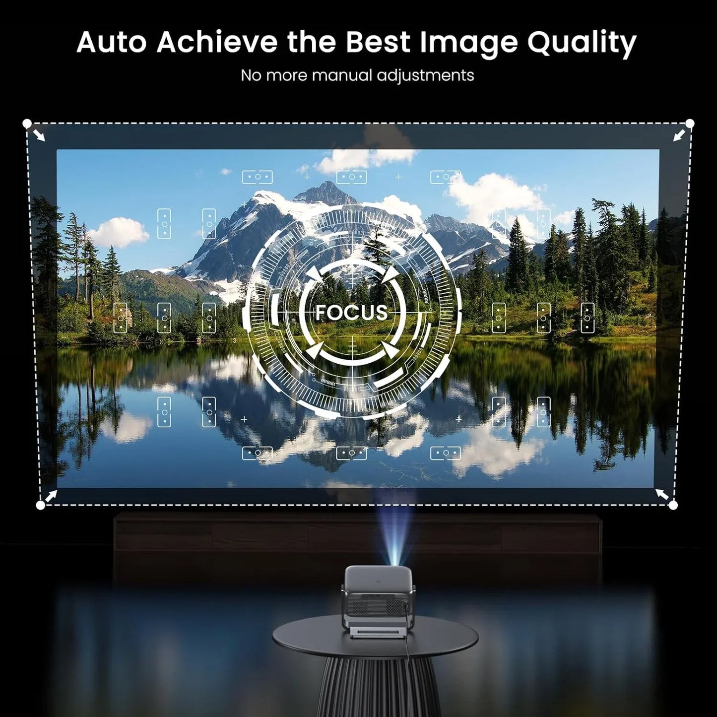 2000 Ansi Official Licensed Google TV Outdoor Projector 4K Decoding, Smart Projector