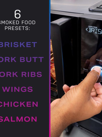 GE Profile, Smart Indoor Smoker, Black