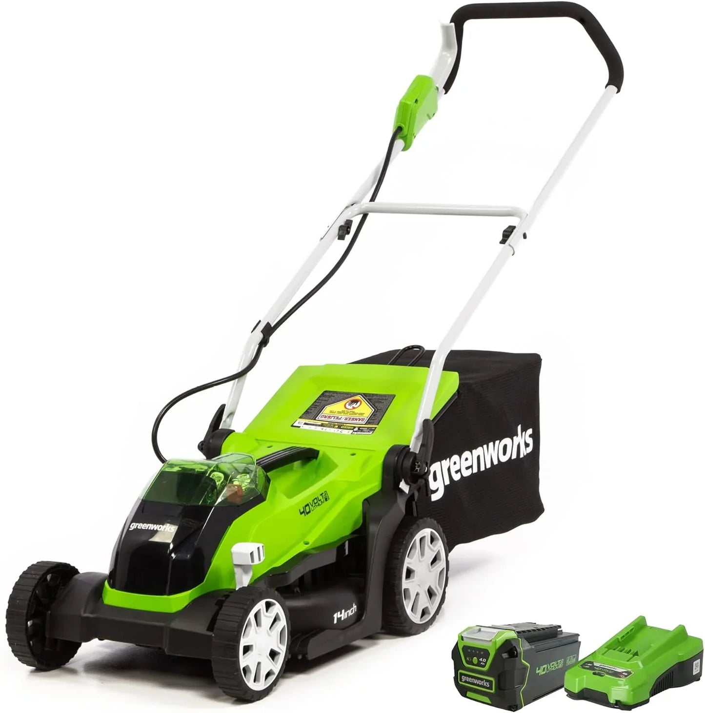 Greenworks 40V 21 In. Self-Propelled Cordless Lawn Mower Brushless Motor, 5.0Ah Battery