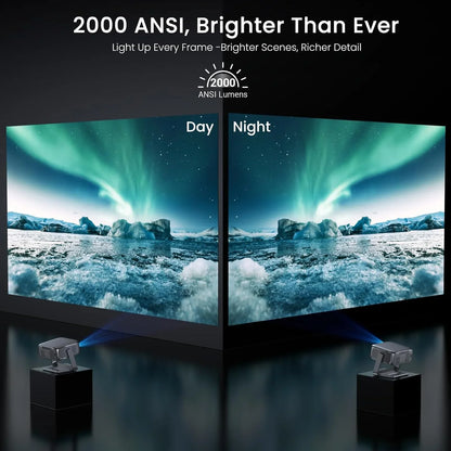 2000 Ansi Official Licensed Google TV Outdoor Projector 4K Decoding, Smart Projector