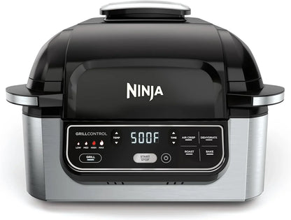 Ninja, Indoor Grill, Foodi, 5-in-1, Grill, Air Fry, Roast, Bake, And Dehydrate, Fits Up To 3lb Roast